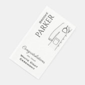 Personalisierte Preisverleihung Gratulation Serviette (Ecke)