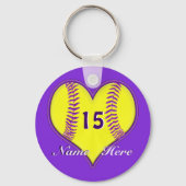PERSONALISIERTE preiswerte Geschenke für Softball- Schlüsselanhänger (Vorderseite)