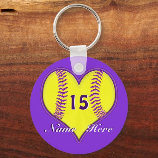 PERSONALISIERTE preiswerte Geschenke für Softball- Schlüsselanhänger (Vorderseite)