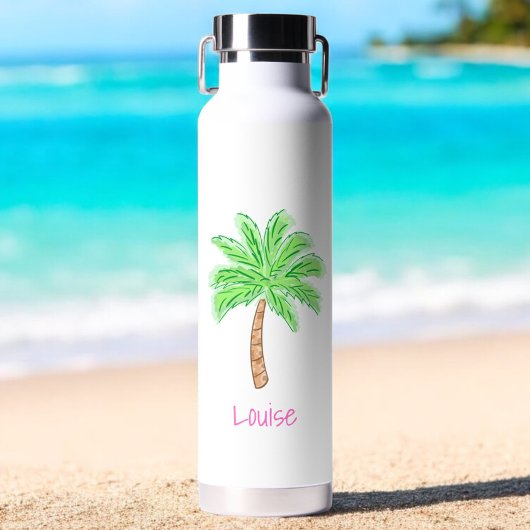 Personalisierte Prepper-Palmbaum- Trinkflasche