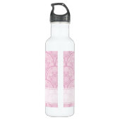 Personalisierte Preppy in Pink Mandala Art Deco Edelstahlflasche (Rückseite)