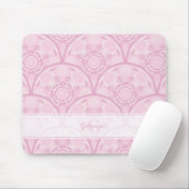 Personalisierte Preppy in Pink Mandala Art Deco Mousepad (Mit Mouse)