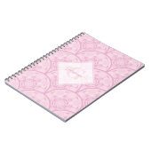 Personalisierte Preppy in Pink Mandala Art Deco Notizblock (Linke Seite)