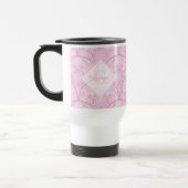 Personalisierte Preppy in Pink Mandala Art Deco Reisebecher (Links)