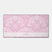 Personalisierte Preppy in Pink Mandala Art Deco Schreibtischunterlage (Vorderseite)