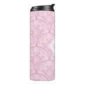 Personalisierte Preppy in Pink Mandala Art Deco Thermosbecher (Nach links gedreht)