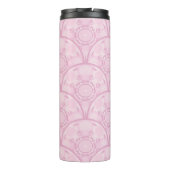 Personalisierte Preppy in Pink Mandala Art Deco Thermosbecher (Rückseite)