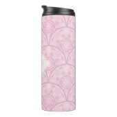 Personalisierte Preppy in Pink Mandala Art Deco Thermosbecher (Nach rechts gedreht)