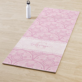 Personalisierte Preppy in Pink Mandala Art Deco Yogamatte