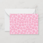 Personalisierte Preppy-Mitteilungskarten in Rosa Mitteilungskarte (Rückseite)