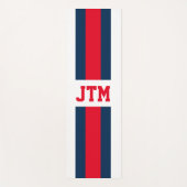 Personalisierte Preppy Yoga Mat Monogramm Streifen Yogamatte (Vorderseite)