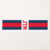 Personalisierte Preppy Yoga Mat Monogramm Streifen Yogamatte (Vorderseite (Horizontal))