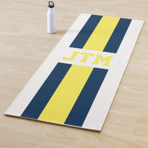 Personalisierte Preppy Yoga Mat Monogramm Streifen Yogamatte