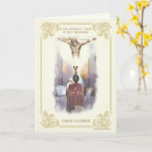 Personalisierte Priesterordination Religious Jesus Karte (Gelbe Blume)