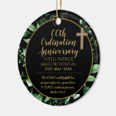 Personalisierte Priesterortung Keramik Ornament (Links)