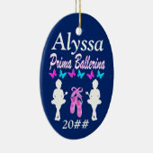 PERSONALISIERTE PRIMA-BALLERINA-ORNATION KERAMIKORNAMENT (Rechts)