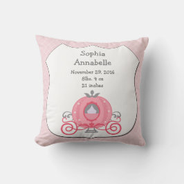 Personalisierte Princess Carriage Baby Pillow Kissen