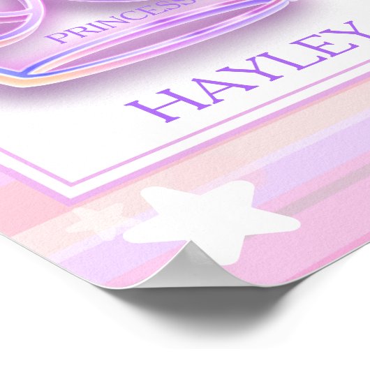 Personalisierte Princess Crown Wall Poster (Ecke)