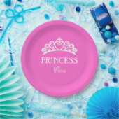 Personalisierte Princess-Platte mit Namen Pappteller (Party)
