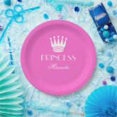 Personalisierte Princess-Platte mit Namen Pappteller (Party)