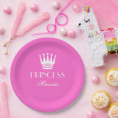 Personalisierte Princess-Platte mit Namen Pappteller (Party)
