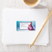 Personalisierte Princess School Adressaufkleber (Insitu)