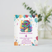 Personalisierte Prints & Download Girls zum Geburt Einladung (Stehend Vorderseite)