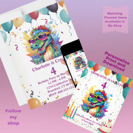 Personalisierte Prints & Download Girls zum Geburt Einladung