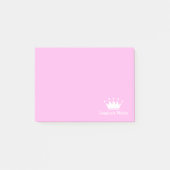 Personalisierte Prinzessenkrone, rosa Post-it®-Not Post-it Klebezettel (Vorderseite)
