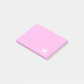Personalisierte Prinzessenkrone, rosa Post-it®-Not Post-it Klebezettel (angewinkelt)