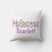 Personalisierte Prinzessin Alphabet Kronplatz Wand Kissen (Rückseite)