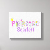 Personalisierte Prinzessin Alphabet Kronplatz Wand Leinwanddruck (Vorderseite)