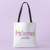 Personalisierte Prinzessin Alphabet leuchtend farb Tasche