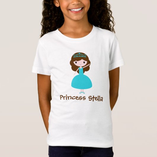 Personalisierte Prinzessin - aquamarin T-Shirt (Vorderseite)