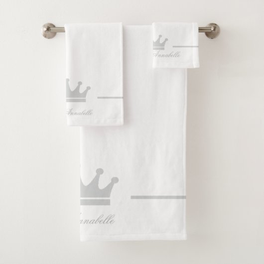 Personalisierte Prinzessin Badhandtuch Set (Insitu)