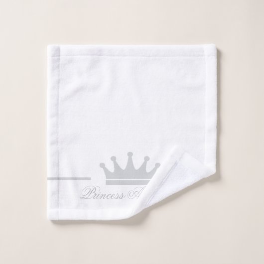 Personalisierte Prinzessin Badhandtuch Set (Waschlappen)
