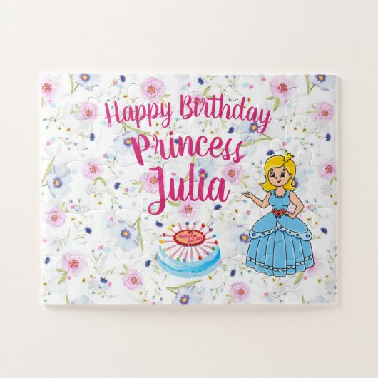 Personalisierte Prinzessin Birthday Jigsaw Puzzle (Horizontal)