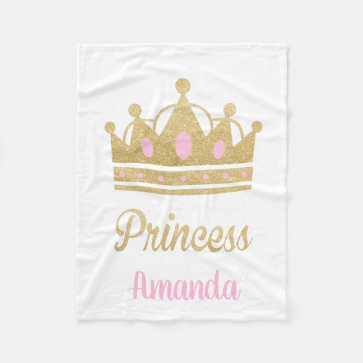 Personalisierte Prinzessin Fleece Blanket (Vorderseite)