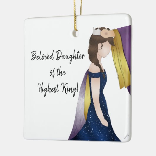 Personalisierte Prinzessin Keramikornament (Links)