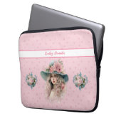 Personalisierte Prinzessin Laptopschutzhülle (Vorderseite Links)