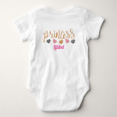 Personalisierte Prinzessin Lilibet Ballerina Rabbi Baby Strampler (Rückseite)