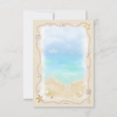 Personalisierte Prinzessin Mermaid Clam Shell Dankeskarte (Rückseite)