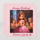 Personalisierte Prinzessin [Name] Geburtstag (Vorne/Hinten)