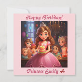 Personalisierte Prinzessin [Name] Geburtstag (Vorderseite)