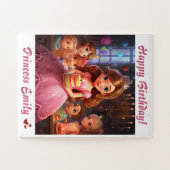 Personalisierte Prinzessin [Name] Geburtstag Puzzle (Horizontal)