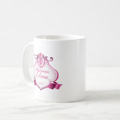 Personalisierte Prinzessin rosa Tasse mit (Vorderseite Links)
