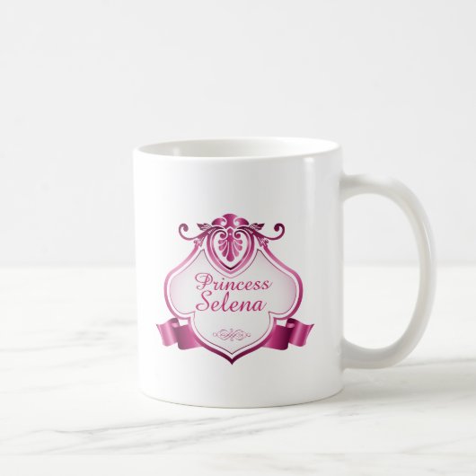 Personalisierte Prinzessin rosa Tasse mit (Rechts)