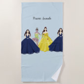 Personalisierte Prinzessin Strandtuch (Vorderseite)