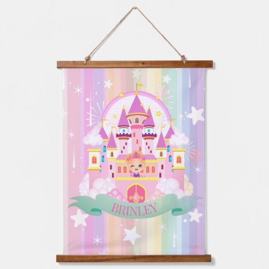 Personalisierte Prinzessin Tapisserie Wandteppich Mit Holzrahmen (Vorderseite)