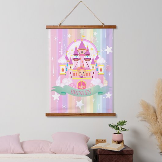 Personalisierte Prinzessin Tapisserie Wandteppich Mit Holzrahmen (Schlafzimmer)